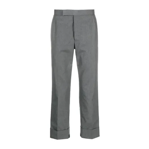 Thom Browne , Backstrap Trouser in Typewriter Cloth ,Gray male, Sizes: