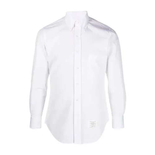 Thom Browne , button-down RWB detail shirt ,White male, Sizes: