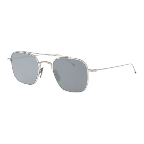Thom Browne , Classic Black Sunglasses ,Gray female, Sizes: