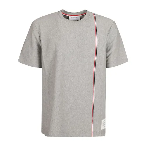 Thom Browne , Classic T-shirt ,Gray male, Sizes: