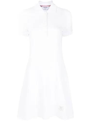 Thom Browne pique flared tennis dress - White