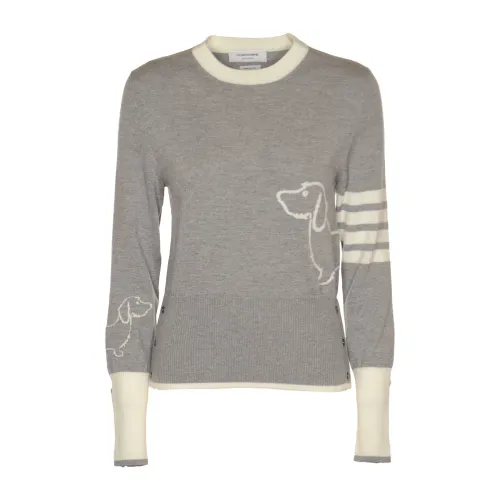Thom Browne , Stylish Sweater ,Gray female, Sizes: