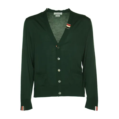 Thom Browne , Stylish Sweaters for Men ,Green male, Sizes:
