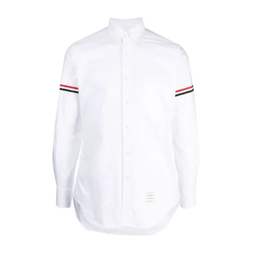 Thom Browne , White Grosgrain Oxford Shirt ,White male, Sizes: