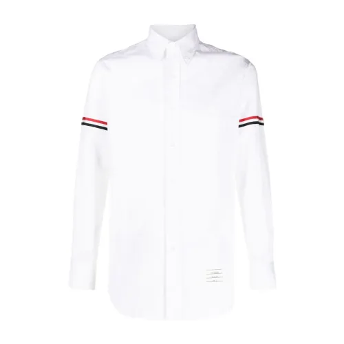 Thom Browne , White RWB Stripe Sleeve Shirt ,White male, Sizes: