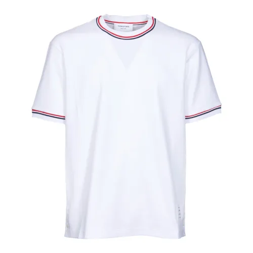 Thom Browne , White T-shirts and Polos with Pinafore Metal ,White male, Sizes: