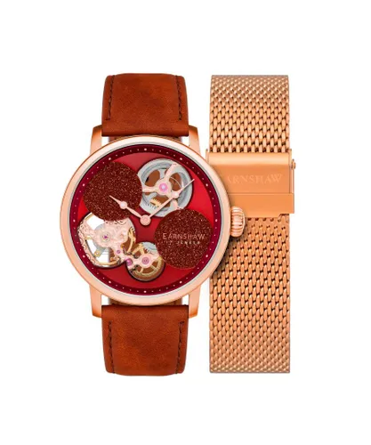 Thomas Earnshaw Airy Mens Mechanical Automatic Red Sandstone Watch ES-8145-05 - One Size