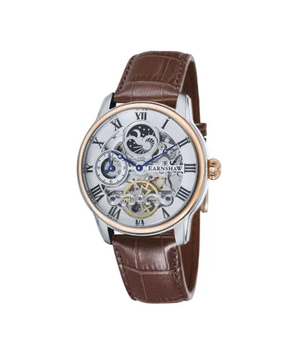 Thomas Earnshaw Longitude Mens Automatic Fine Brown Watch ES-8006-08 - Silver & Brown - One Size