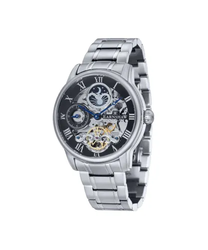 Thomas Earnshaw Longitude Mens Automatic Steeled Black Watch ES-8006-11 - Silver - One Size