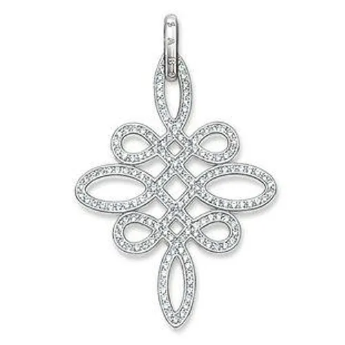 Thomas Sabo Glam And Soul Sterling Silver White Zirconia Love Knot Pendant D - Silver
