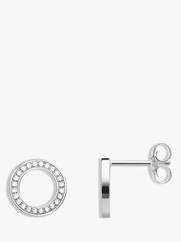 THOMAS SABO Glam & Soul Cubic Zirconia Circle Stud Earrings, Silver - Silver - Female