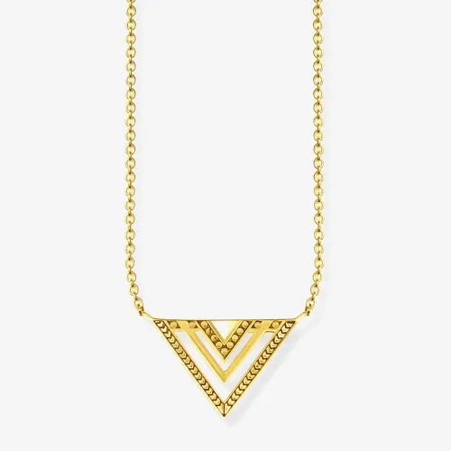 THOMAS SABO Gold Plated Africa Triangle Necklace KE1568-413-39-L45V