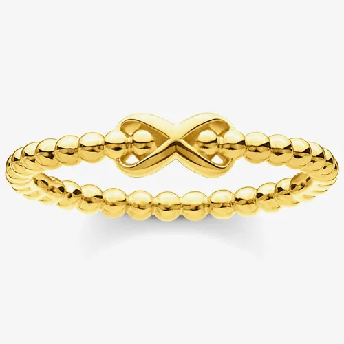 THOMAS SABO Gold Plated Beaded Infinity Ring TR2320-413-39-50