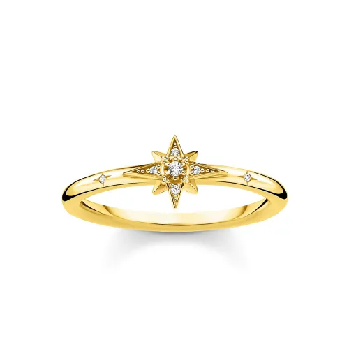 THOMAS SABO Gold Plated Pave Star Ring