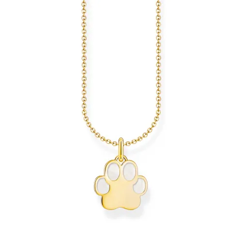 THOMAS SABO Gold Plated Paw Print Necklace
