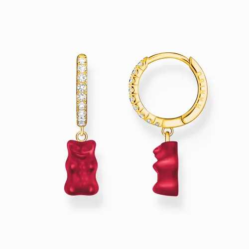 THOMAS SABO Gold Plated Red Official HARIBO Single Hoop Earring