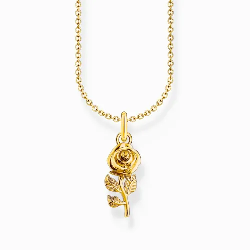 THOMAS SABO Gold Plated Rose Necklace