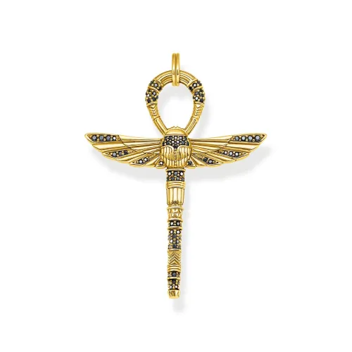 Thomas Sabo Gold Plated Sterling Silver Egyptian Cross Pendant - Gold