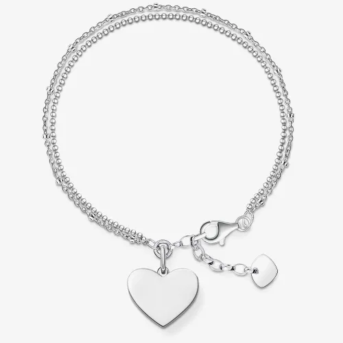 THOMAS SABO Ladies Love Bridge Heart Bracelet LBA0102-001-12