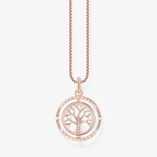 THOMAS SABO Ladies Rose Gold Plated 'Tree of Love' Pendant Necklace KE2148-416-14-L45V