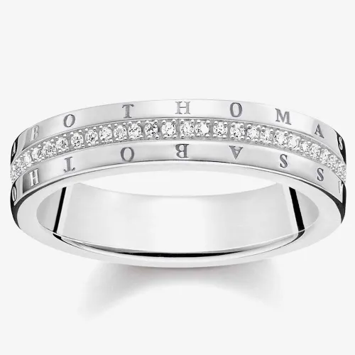 THOMAS SABO Ladies Silver Diamond Classic White Ring D_TR0026-725-14-54