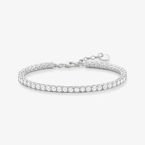 THOMAS SABO Ladies Silver Tennis Bracelet A1484-051-14-L19,5V