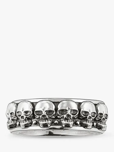 THOMAS SABO Men's Rebel At Heart Skull Ring, Silver - Silver - Female - Size: U
