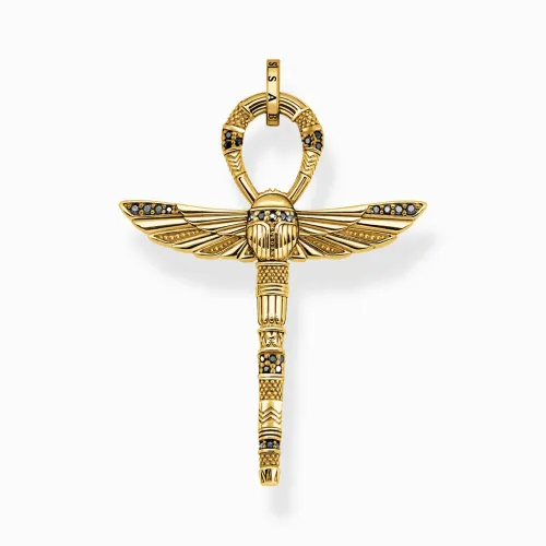 THOMAS SABO Rebel Gold Plated Ankh With Scarab Pendant