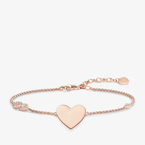 THOMAS SABO Rose Gold Heart with Infinity Bracelet A1486-416-14