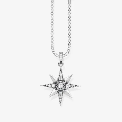 THOMAS SABO Royalty Star Cubic Zirconia Necklace KE1825-643-14-L45V