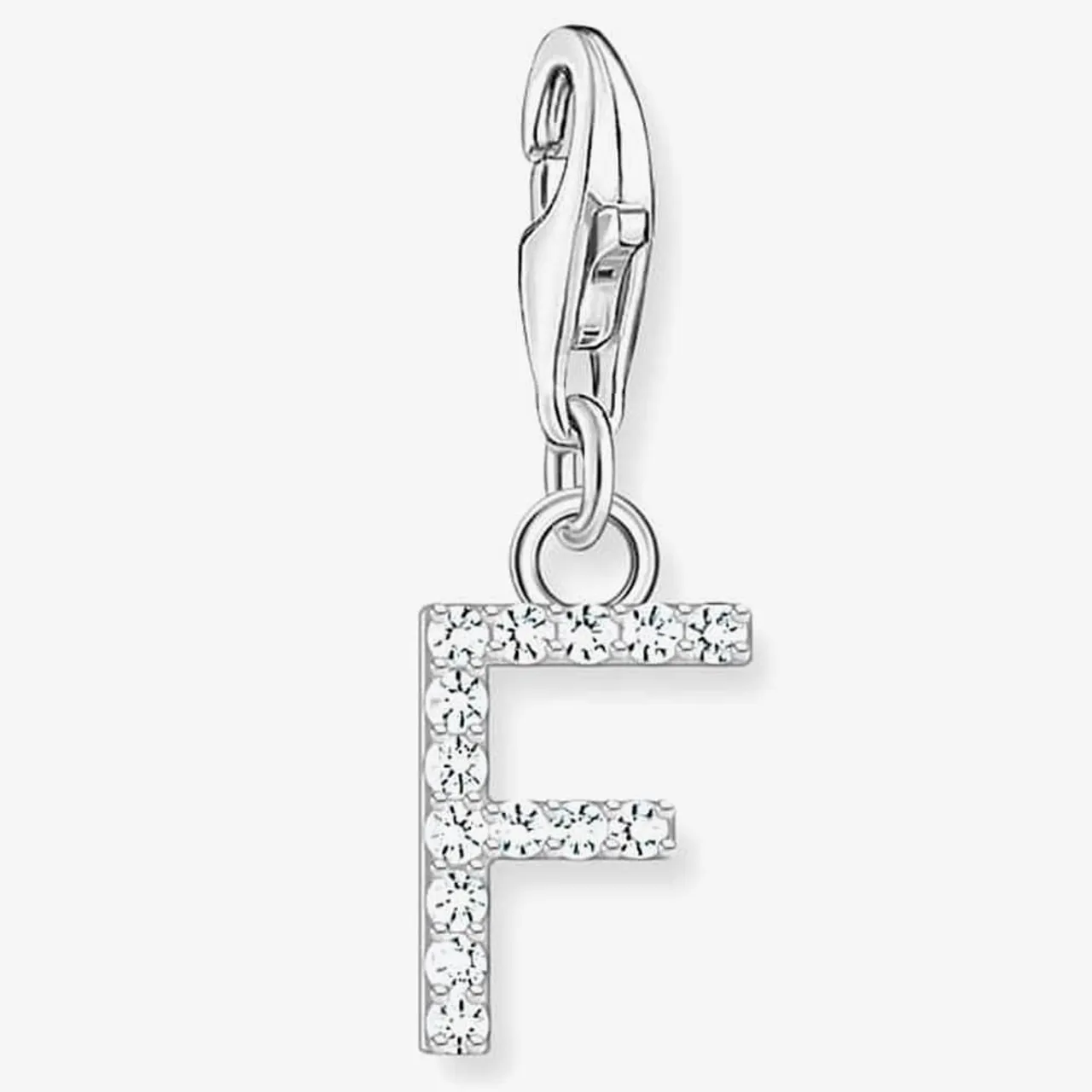 THOMAS SABO Silver Cubic Zirconia Letter F Charm 1946-051-14