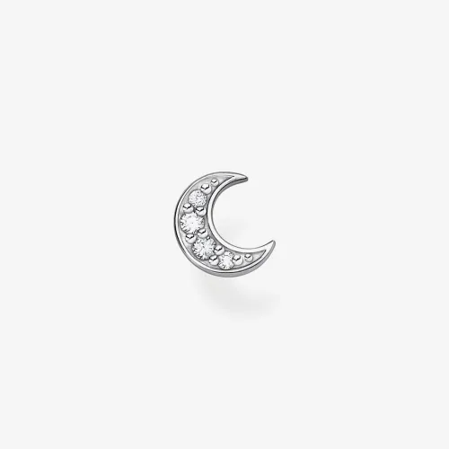 THOMAS SABO Silver Cubic Zirconia Moon Single Stud Earring  H2133-051-14