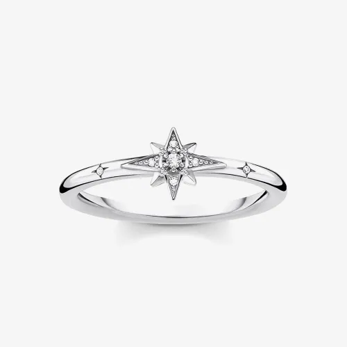 THOMAS SABO Silver Cubic Zirconia Pavé Star Ring TR2317-051-14-56