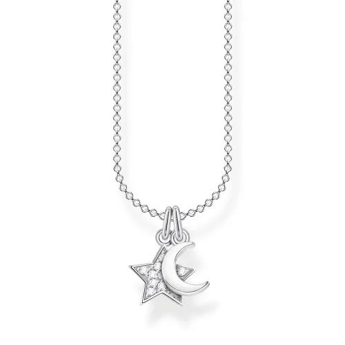 THOMAS SABO Silver Star & Moon Necklace