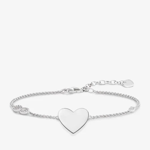 THOMAS SABO Silver Tone Heart with Infinity Bracelet A1486-051-14