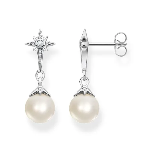 THOMAS SABO Silver Vintage Star Pearl Earrings