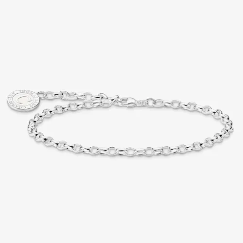 THOMAS SABO Silver White Cold Enamel 13cm Charm Bracelet X2088-007-21-13