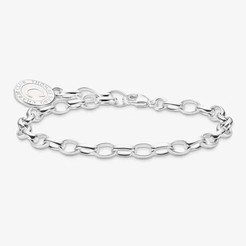 THOMAS SABO Silver White Cold Enamel 17cm Charm Bracelet X0287-007-21-17