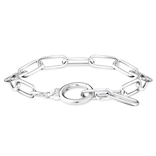 THOMAS SABO Silver Zirconia Ring Clasp Link Bracelet