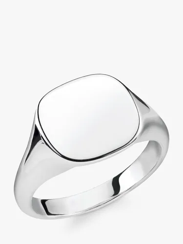 THOMAS SABO Unisex Signet Ring, Silver - Silver - Female - Size: S