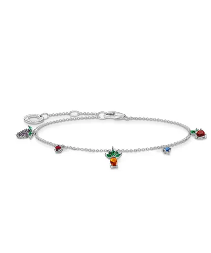 Thomas Sabo Womens Women´s Bracelet Colourful Fruits Silver - Size 19 cm