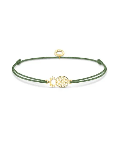 Thomas Sabo Womens Women´s Bracelet Pineapple - Green Nylon - Size 20 cm