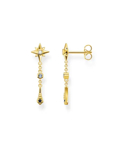 Thomas Sabo Womens Women´s Earrings Royalty Star Stones - Gold - One Size