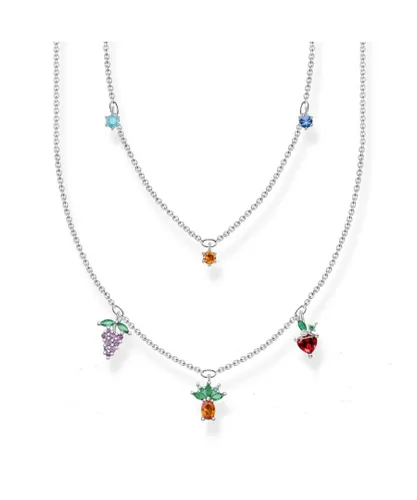 Thomas Sabo Womens Women´s Necklace Colourful Fruits Silver - Size 45 cm