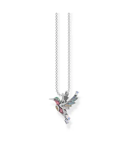 Thomas Sabo Womens Women´s Necklace Colourful Hummingbird Silver - Size 42 cm
