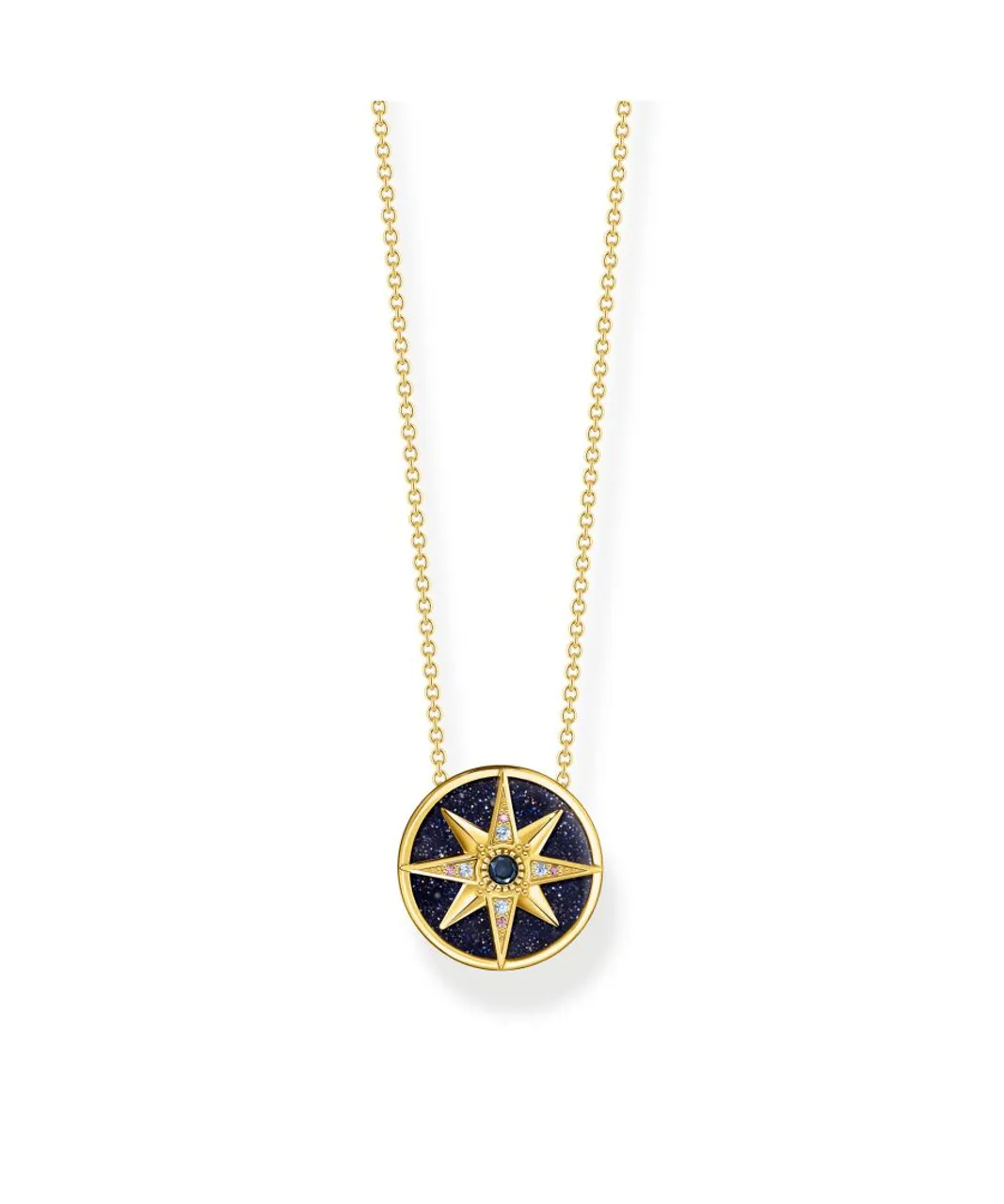 Thomas Sabo Womens Women´s Necklace Royalty Star Colourful Stones - Gold - Size 45 cm