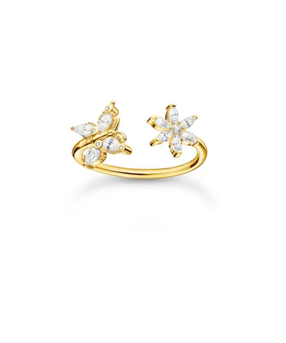 Thomas Sabo Womens Women´s Ring Butterfly - Gold - Size M