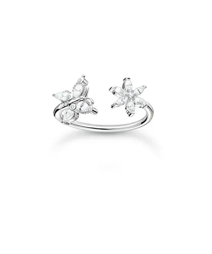 Thomas Sabo Womens Women´s Ring Butterfly - Silver - Size M