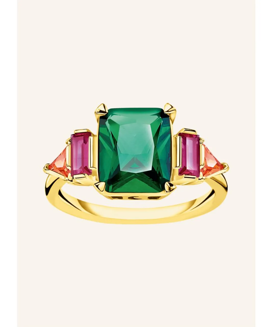 Thomas Sabo Womens Women´s Ring Colourful Stones, Gold - Size U