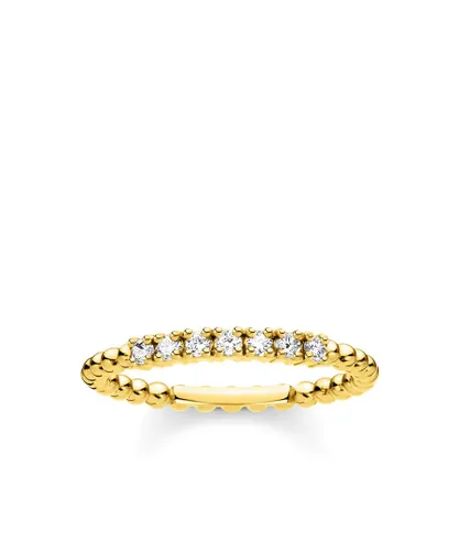 Thomas Sabo Womens Women´s Ring Dots With White Stones Gold - Size P